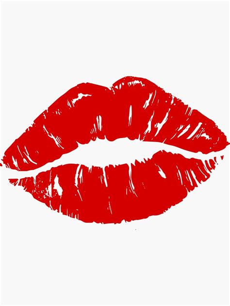 "Red Lips Lipstick Kiss" Sticker by CaratCo | Redbubble | Kiss lip tattoos, Kiss tattoos, Lip ...