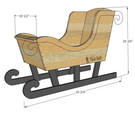 DIY Santa Sleigh with free pattern. | Slitta di natale, Babbo natale ...