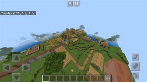 Village, Ravine & Flat Landscape Seed for Minecraft on Android