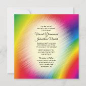 Bright Rainbow Wedding Invitations | Zazzle