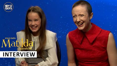 Matilda the Musical - Andrea Riseborough & Alisha Weir on Emma Thompson ...