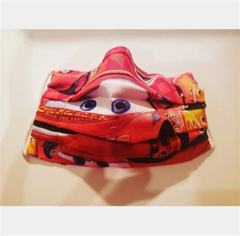 Cars Lightning Mcqueen Face Mask With Nose Wire Filter | Etsy