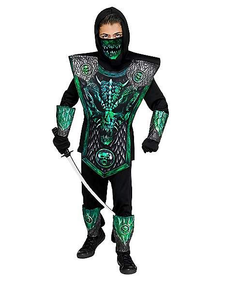 Kids Green Dragon Ninja Costume - Deluxe - Spirithalloween.com