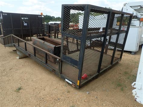 LANDSCAPING TRUCK BED, 16'-4" DOVETAIL RAMPS, FOLD DOWN SIDE (A1) - J.M. Wood Auction Company, Inc.