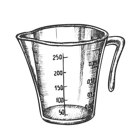 Baking Cooking Vector Art PNG, Measuring Cup For Baking And Cooking Ink ...