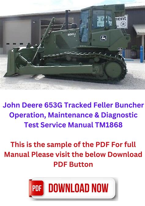 John Deere 653G Tracked Feller Buncher Operation, Maintenance ...