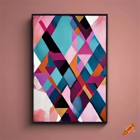 Geometric abstract painting on Craiyon