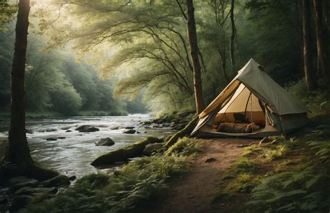 Solo-traveler-camping-in-a-forest » Outdoor Awaits