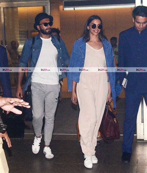 deepika padukone and ranveer singh exiting the airport on sunday ...