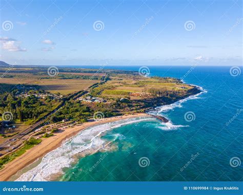 Beautiful Aerial View of the Kauai Island Stock Photo - Image of clouds ...