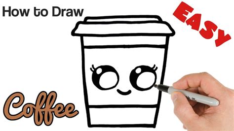 How to Draw Cute Coffee Drink | Super Easy and Kawaii