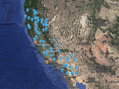 California Rest Area Map - Boondocker's Bible