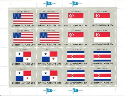 United Nations Flag Series 20cent 1981 16ct Set 1 | United nations flag ...