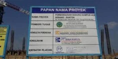 Detail Contoh Papan Nama Proyek Koleksi Nomer 43