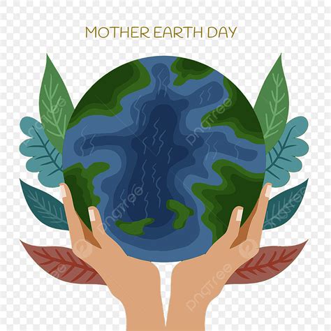 Happy Earth Day Clipart PNG Images, World Earth Day Cartoon Earth And Protect Earths Hands ...