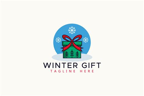 Winter Gift December Holiday Event Logo Graphic by captoro · Creative ...