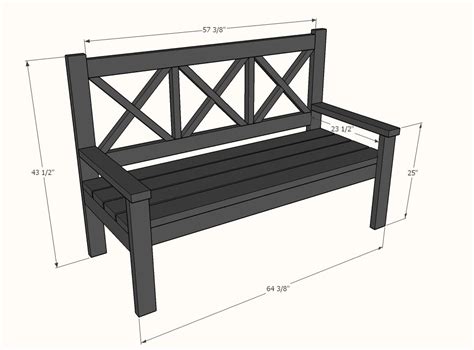 Large Porch Bench with X Backs | Ana White