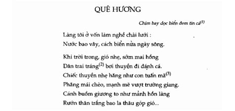 Quê Hương - ngữ văn 8 - Bài soạn chi tiết nhất