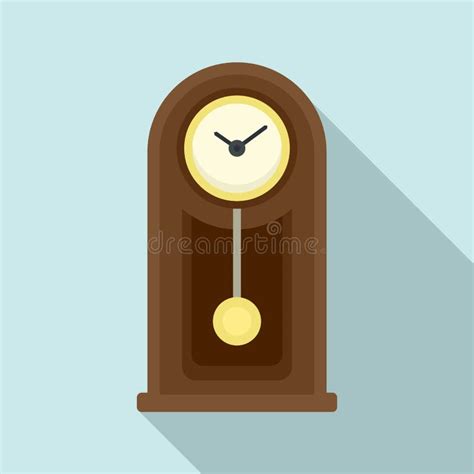 Wooden Pendulum Clock Icon, Cartoon Style Stock Vector - Illustration of home, antique: 183487629