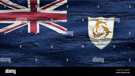 Anguilla flag - realistic waving fabric flag Stock Photo - Alamy