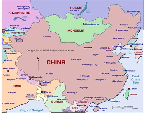 China Political Map | Beijing Visitor - China Travel Guide