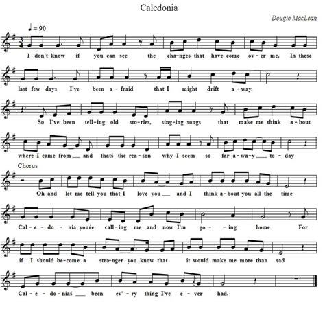 Caledonia Guitar Chords