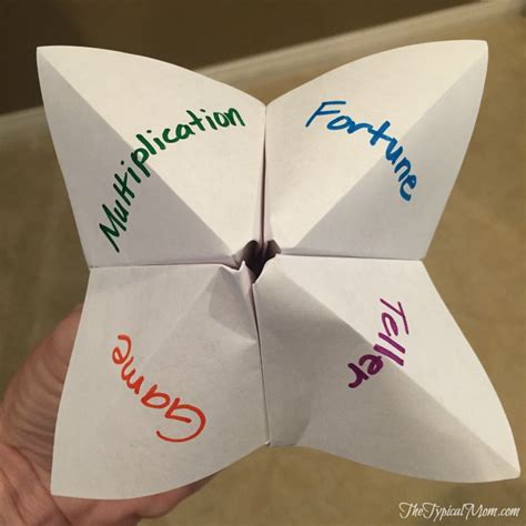 Multiplication Fortune Teller Game · The Typical Mom