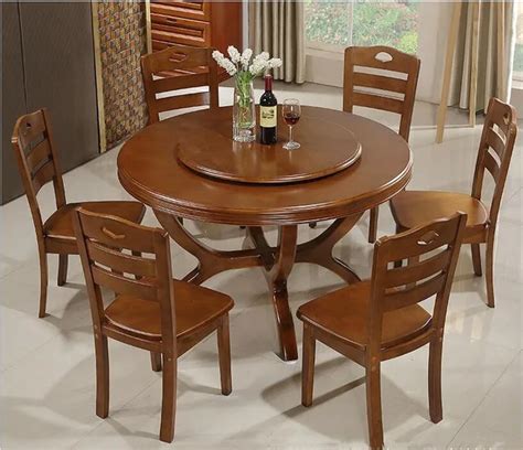 Household solid wood dining tables and chairs combination of modern ...