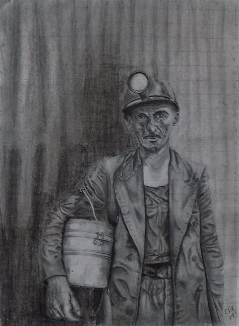 Coal Miner Sketch at PaintingValley.com | Explore collection of Coal Miner Sketch