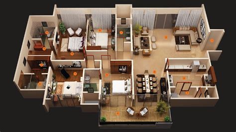 50 Four “4” Bedroom Apartment/House Plans - Architecture & Design