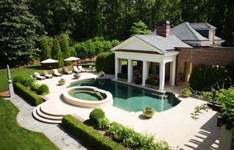 ATLANTA, GEORGIA: Pool and pool house, peaceful luxury! | Pool houses, Estate homes, Pool guest ...