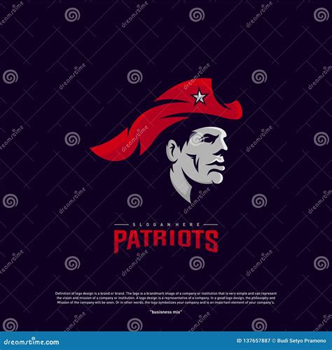 Patriots Logo Design Vector. Head Patriots Logo Design Template ...