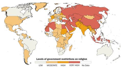 This Map Of The State Of Religious Freedom Around The World Is Chilling ...