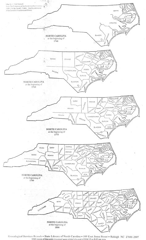 Jesse P Caudill (1795-1891): North Carolina county development up to 1800