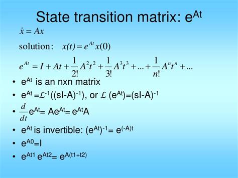 PPT - State transition matrix: e At PowerPoint Presentation, free download - ID:4673046