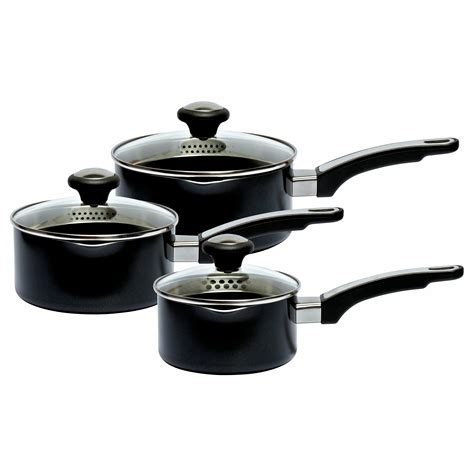 Prestige Everyday 3 Piece Saucepan Set with Lids & Reviews | Wayfair.co.uk