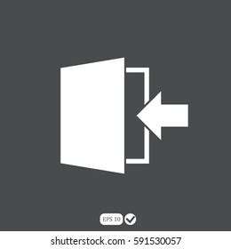 Emergency Exit Sign Exit Door Icon: vector de stock (libre de regalías) 1085174183 | Shutterstock