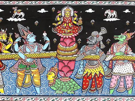 Samudra Manthan | Odisha Painting | Exotic India Art