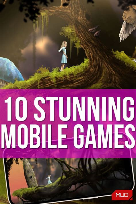 the title for 10 stunning mobile games, with an image of two people ...