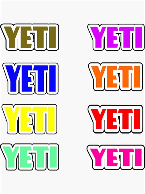 "yeti sticker pack" Sticker for Sale by coolstickers13 | Redbubble