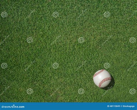 Baseball on Sports Turf Grass Stock Image - Image of white, sport: 48115849