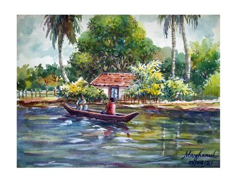 natural scenery of bangladesh Painting by mazharul artist | Saatchi Art