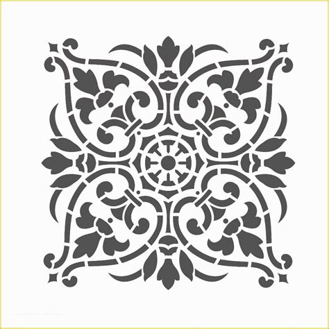 Free Stencil Templates Of Large Wall Stencils Damask Stencil Diy Reusable Pattern ...