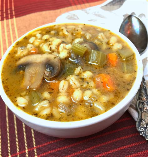 Instant-Pot-Vegan-Mushroom-Barley-Soup-Recipe - RecipeTeacher