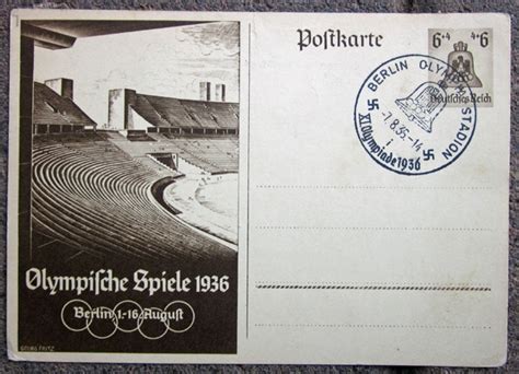 Stewarts Military Antiques - - German WWII 1936 Olympics Stadium Postcard - $12.00