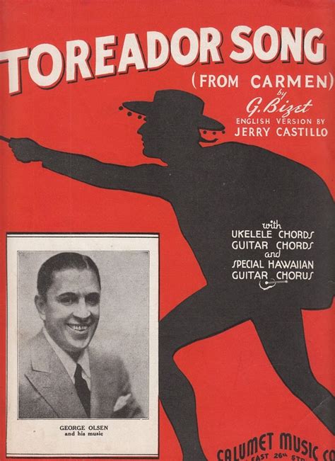 Toreador Song from Carmen 1935 Sheet Music by QuinsippiMercantile