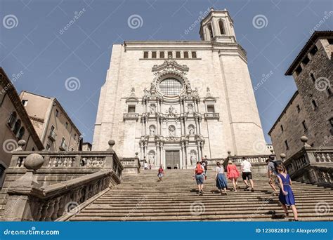 Girona Cathedral editorial stock image. Image of cathedral - 123082839