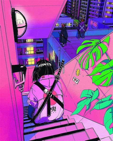 Anime Vaporwave Wallpapers Top Free Anime Vaporwave Backgrounds | The ...