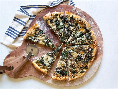 Spinach-Mushroom Pizza