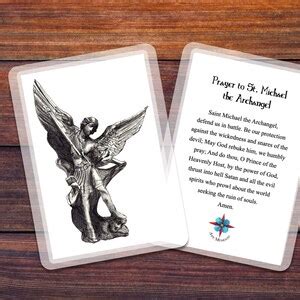 St. Michael the Archangel Prayer Card - Etsy